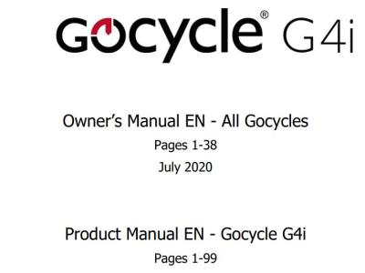 Gocycle User Manual